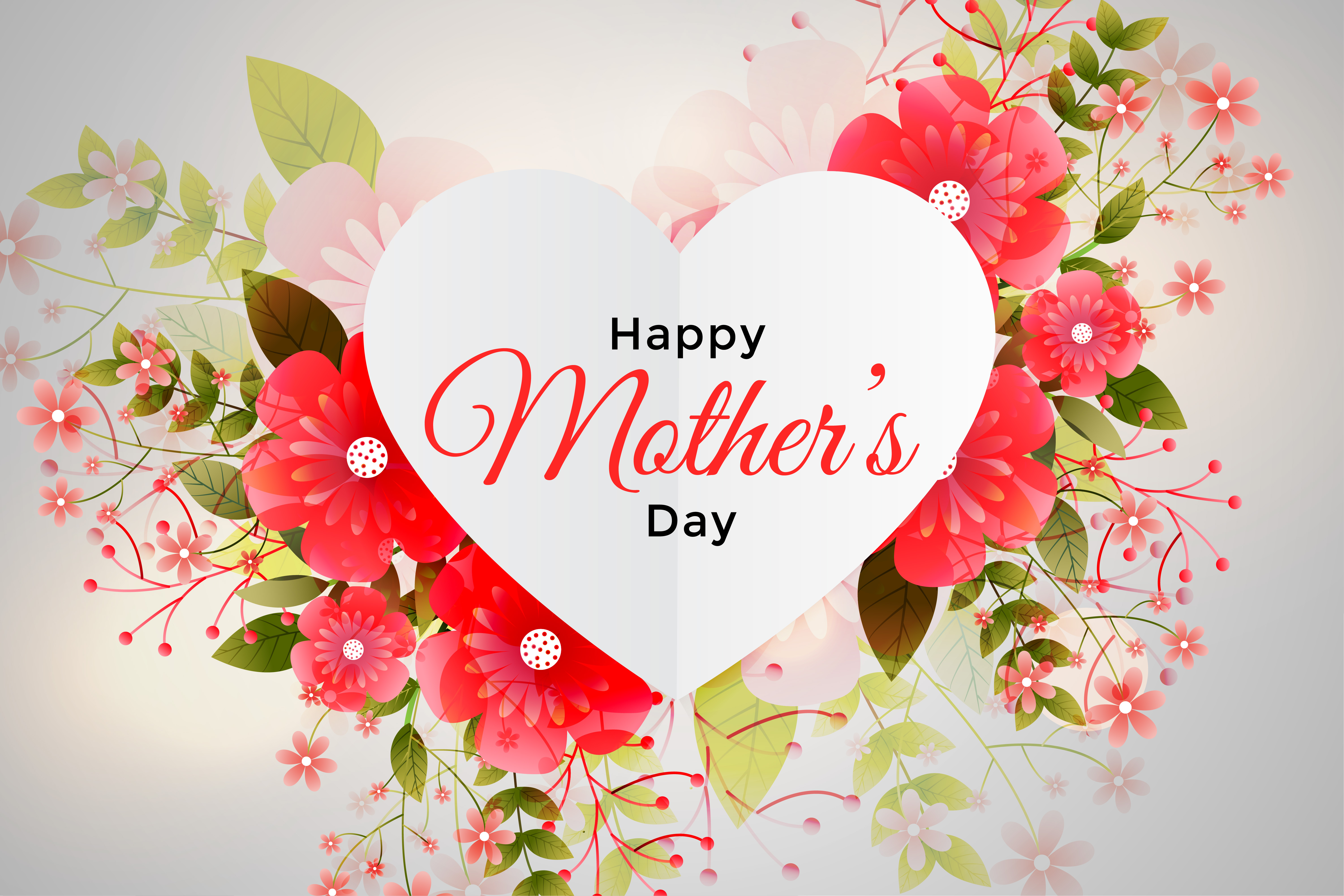 foliage decoration for happy mother's day