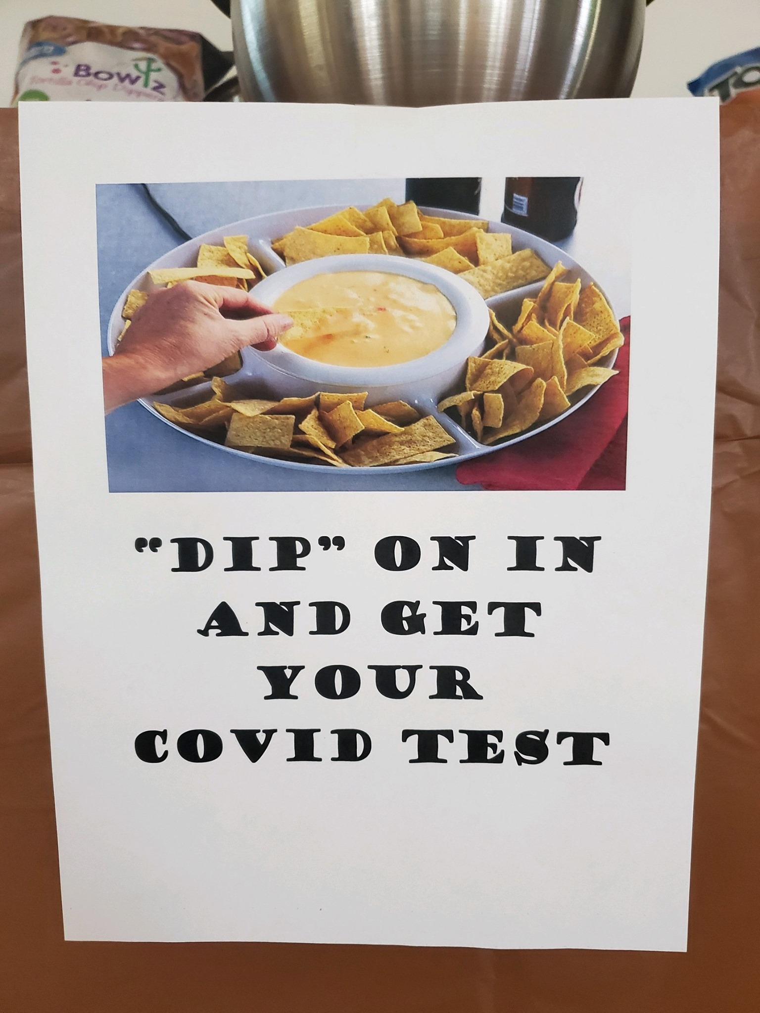 Dip on in and get your covid test